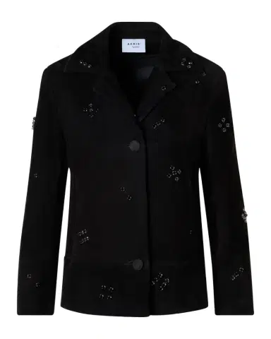 Akris punto Crystal Goat Suede Single-Breasted Jacket | Thumbnail 1