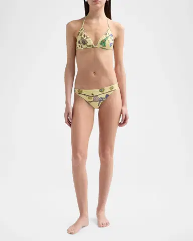 Versace Broken Jewels Printed Swim Top | Thumbnail 2 Versace Broken Jewels Printed Swim Top | Thumbnail 2