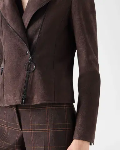 Akris punto Suede Motorbike Jacket | Thumbnail 5