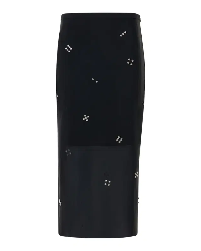 Akris punto Diamond Dice Dot Pencil Midi Skirt