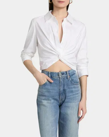 Alice + Olivia Phebe Cotton-Blend Shirt | Thumbnail 4