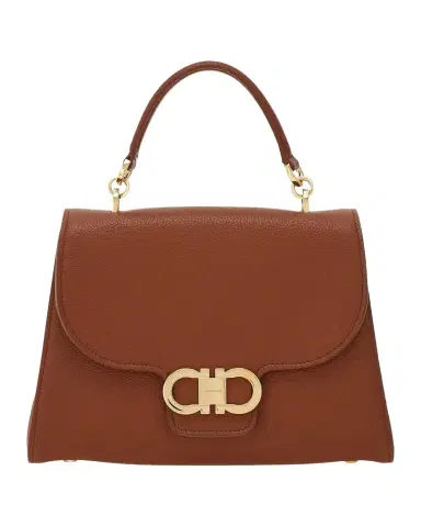 Ferragamo Double Gancini Leather Top Handle Bag | Thumbnail 1 Ferragamo Double Gancini Leather Top Handle Bag | Thumbnail 1