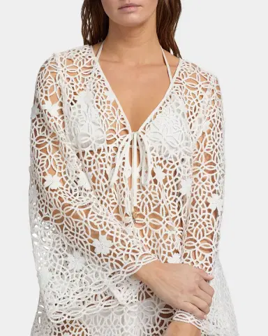 Milly Viara Crochet-Knit Cover-Up Mini Dress | Thumbnail 5 Milly Viara Crochet-Knit Cover-Up Mini Dress | Thumbnail 5