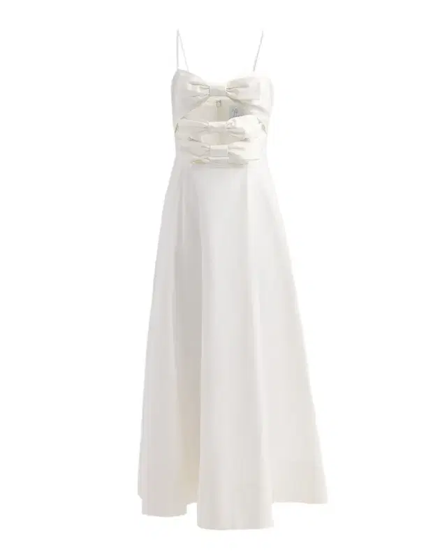 As It May Ariaelle Cotton-Blend Bow Midi Dress
