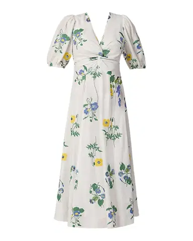 Shoshanna Dodge Printed Knot Midi Dress | Thumbnail 1