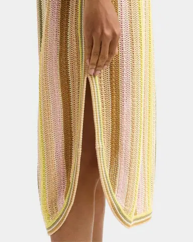 Zimmermann Indra Striped Crochet Cotton Midi Dres | Thumbnail 5 Zimmermann Indra Striped Crochet Cotton Midi Dres | Thumbnail 5