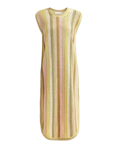 Zimmermann Indra Striped Crochet Cotton Midi Dres | Thumbnail 1 Zimmermann Indra Striped Crochet Cotton Midi Dres | Thumbnail 1