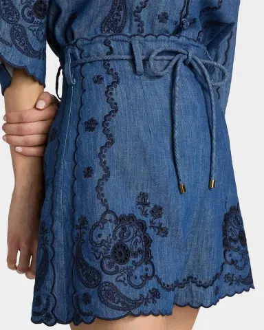 Zimmermann Aster Embroidered Denim Shorts | Thumbnail 5 Zimmermann Aster Embroidered Denim Shorts | Thumbnail 5