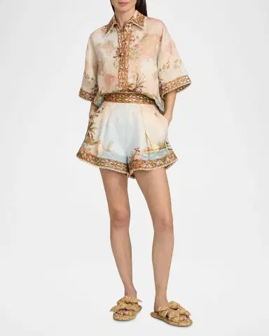 Zimmermann Mahon Island Linen Shorts | Thumbnail 2 Zimmermann Mahon Island Linen Shorts | Thumbnail 2