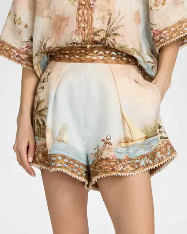 Zimmermann Mahon Island Linen Shorts | Thumbnail 4 Zimmermann Mahon Island Linen Shorts | Thumbnail 4