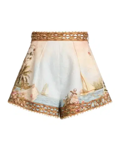 Zimmermann Mahon Island Linen Shorts | Thumbnail 1 Zimmermann Mahon Island Linen Shorts | Thumbnail 1