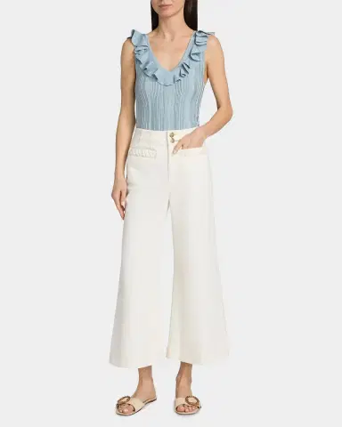 Zimmermann Roselight Braided Pocket Crop Flare Jeans | Thumbnail 2 Zimmermann Roselight Braided Pocket Crop Flare Jeans | Thumbnail 2
