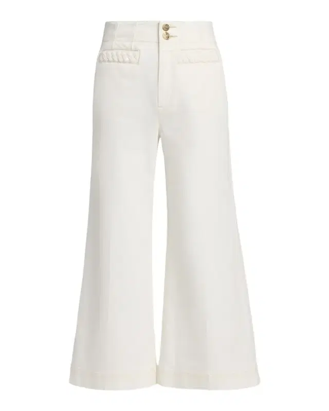 Zimmermann Roselight Braided Pocket Crop Flare Jeans
