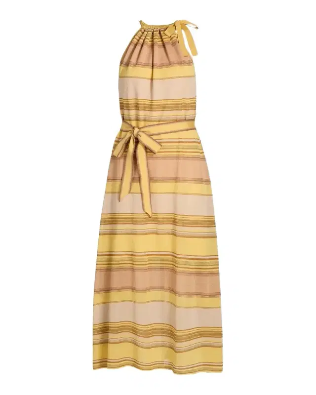 Zimmermann Indra Striped Sleeveless Midi Dress