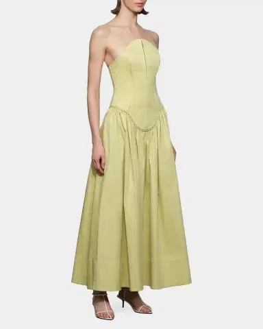 Et Ochs Camille Stretch-Cotton Strapless Maxi Dress | Thumbnail 4