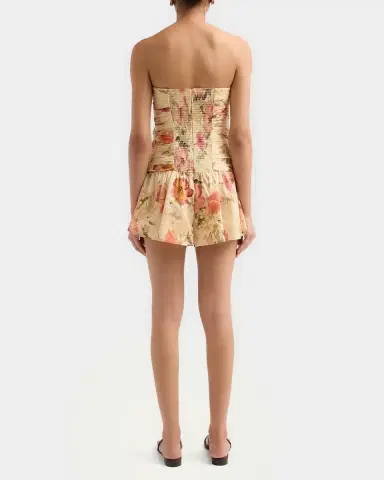 Zimmermann Mahon Hibiscus-Print Strapless Romper | Thumbnail 3 Zimmermann Mahon Hibiscus-Print Strapless Romper | Thumbnail 3