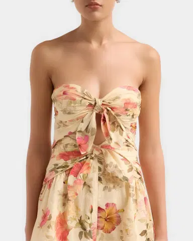 Zimmermann Mahon Hibiscus-Print Strapless Romper | Thumbnail 5 Zimmermann Mahon Hibiscus-Print Strapless Romper | Thumbnail 5