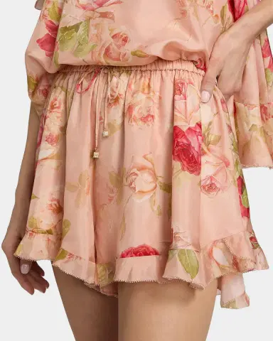 Zimmermann Roselight Floral Silk Frill Shorts | Thumbnail 5 Zimmermann Roselight Floral Silk Frill Shorts | Thumbnail 5