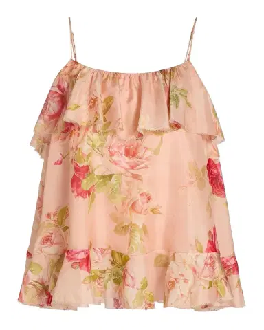 Zimmermann Roselight Printed Silk Cami Top | Thumbnail 1