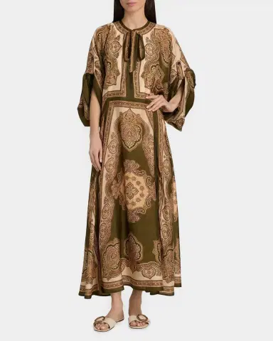 Zimmermann Mahon Paisley Silk Tunic Midi Dress | Thumbnail 2 Zimmermann Mahon Paisley Silk Tunic Midi Dress | Thumbnail 2
