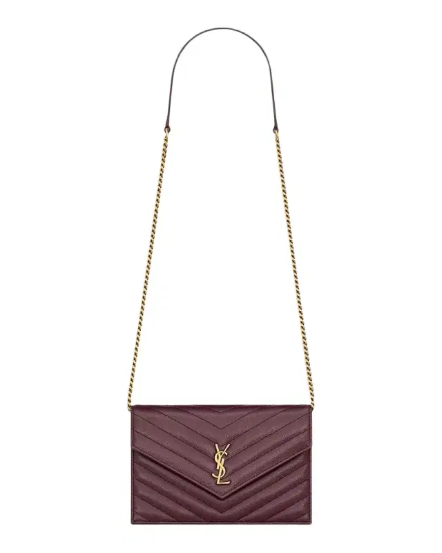 Saint Laurent Cassandre Quilted Chevron Leather Shoulder Bag