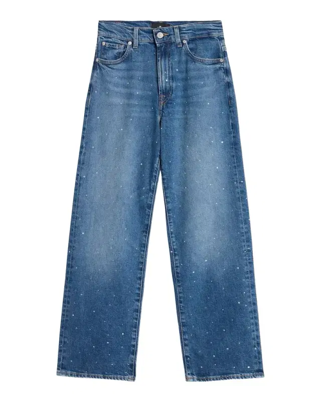 7 for all mankind Stovepipe Embellished Straight-Leg Jeans