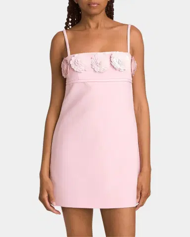 Self-Portrait Paillette-Embellished Floral-Appliqué Mini Dress | Thumbnail 4 Self-Portrait Paillette-Embellished Floral-Appliqué Mini Dress | Thumbnail 4