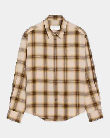 AMI PARIS Men's Shadow-Plaid Boxy Shirt | Thumbnail 2 AMI PARIS Men's Shadow-Plaid Boxy Shirt | Thumbnail 2