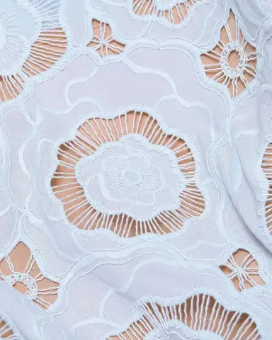 Self-Portrait Floral Lace A-Line Midi Dress | Thumbnail 6