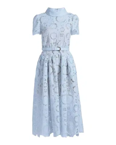 Self-Portrait Floral Lace A-Line Midi Dress | Thumbnail 1