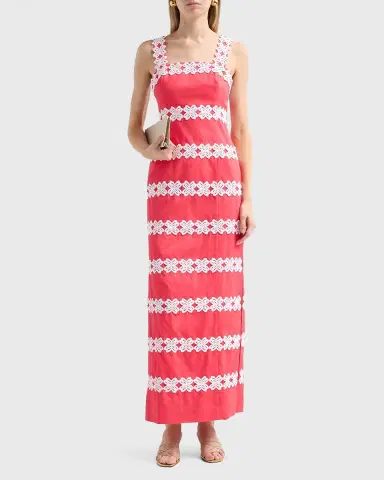 Lilly Pulitzer Davis Lilly Lace Cotton Dobby Maxi Dress | Thumbnail 2 Lilly Pulitzer Davis Lilly Lace Cotton Dobby Maxi Dress | Thumbnail 2
