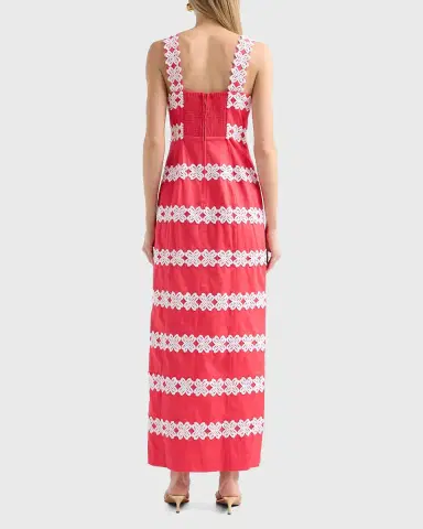 Lilly Pulitzer Davis Lilly Lace Cotton Dobby Maxi Dress | Thumbnail 3 Lilly Pulitzer Davis Lilly Lace Cotton Dobby Maxi Dress | Thumbnail 3