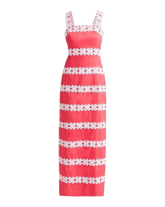 Lilly Pulitzer Davis Lilly Lace Cotton Dobby Maxi Dress