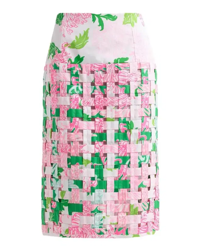 Lilly Pulitzer Goodwin Floral Woven Midi Skirt
