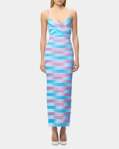 Hervé Léger The Cara Ombré Stripe Gown | Thumbnail 2