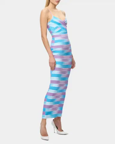 Hervé Léger The Cara Ombré Stripe Gown | Thumbnail 4
