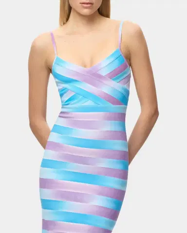 Hervé Léger The Cara Ombré Stripe Gown | Thumbnail 5