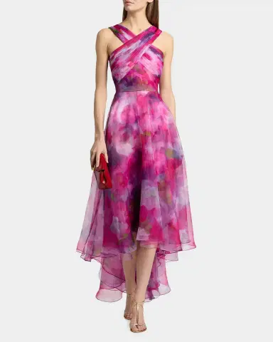 THEIA Luana Floral Organza Gown | Thumbnail 4