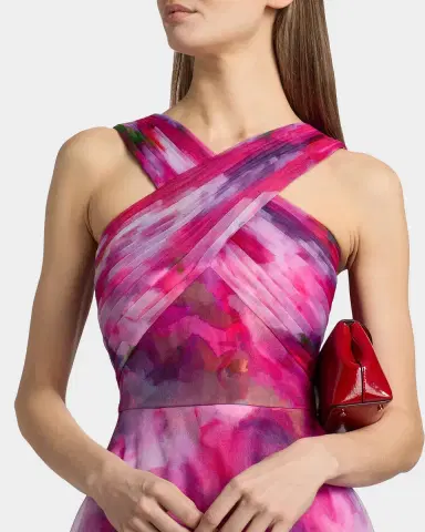 THEIA Luana Floral Organza Gown | Thumbnail 5