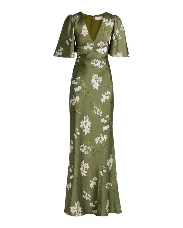 SACHIN BABI Mae Floral Satin Gown