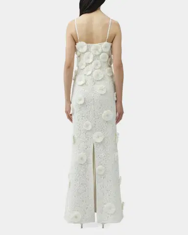 Simkhai Maven Floral-Appliqué Sequined A-Line Gown | Thumbnail 3 Simkhai Maven Floral-Appliqué Sequined A-Line Gown | Thumbnail 3