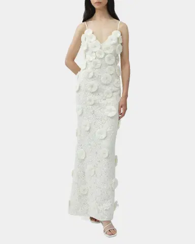 Simkhai Maven Floral-Appliqué Sequined A-Line Gown | Thumbnail 4 Simkhai Maven Floral-Appliqué Sequined A-Line Gown | Thumbnail 4