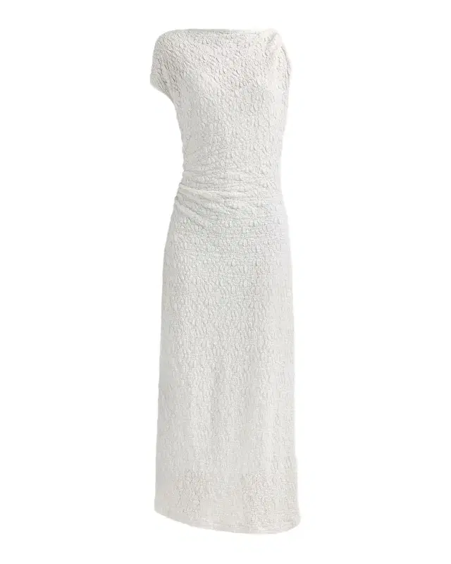 Proenza Schouler White Label Astra Ruched Cotton-Blend A-Line Midi Dress