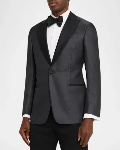 Giorgio Armani Wool-Silk Micro Jacquard Dinner Jacket | Thumbnail 4