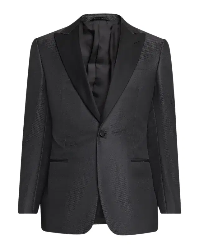 Giorgio Armani Wool-Silk Micro Jacquard Dinner Jacket