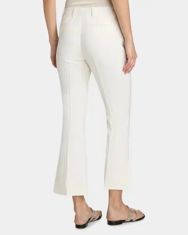 Burberry Wool Bootcut Crop Trousers | Thumbnail 3