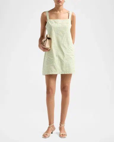 Simkhai Sloan Gingham A-Line Mini Dress | Thumbnail 2 Simkhai Sloan Gingham A-Line Mini Dress | Thumbnail 2