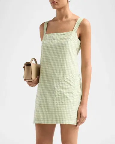 Simkhai Sloan Gingham A-Line Mini Dress | Thumbnail 4 Simkhai Sloan Gingham A-Line Mini Dress | Thumbnail 4