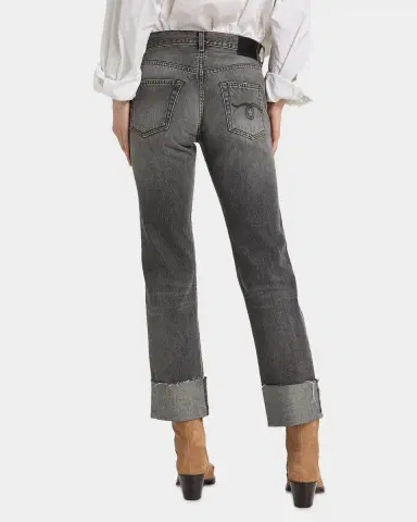 R13 Romeo Cuffed-Hem Straight-Leg Jeans | Thumbnail 3