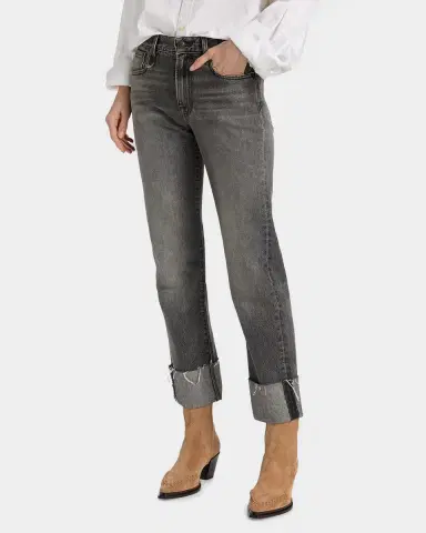 R13 Romeo Cuffed-Hem Straight-Leg Jeans | Thumbnail 4